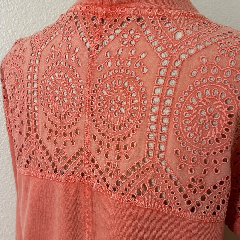 Coral Open Front Cardigan Lace Detail PXS but fits like Medium see measurements - Picture 4 of 5